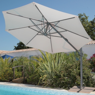 Parasol déporté  Alu. Toile polyester Ø 35...